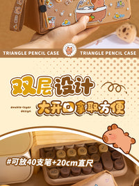 Double-layer Capi Pencil Case, New 2026 Large Capacity Student Pencil Bag