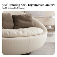Enveloping Chair rotate Function Single Sofa Modern aesthetic Living Room Seating for Homeowners, Office Workers, Lounge Area, Bedroom, perusing corner