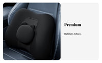2 Pieces Car Headrest and Support Set Breathable Textile Car Headrest and Back Pillow Set Skin-Friendly Vehicle Neck Support Pillow for Driving