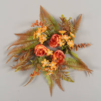 Fall Harvest Theme Berry Candle Wreath Vivid Look Autumn Wreath Centerpiece Authentic Feel Candle Loop Easy to Clean for Dining Table, Thanksgiving, Entryway, Photo Session