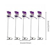 5 Pieces Chemicalsafe Realistic Dragonfly Clip Vibrant Colors Fake Dragonfly Clip Lightweight Decor