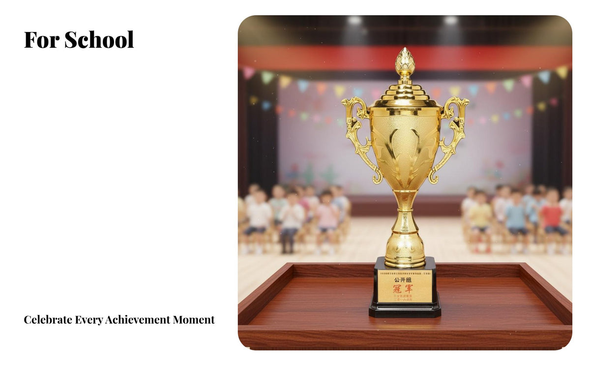 Custom Engraving Kindergarten Prize Award Cup Lightweight Plastic Gold Award Cup Golden Finish Engravable Award Cup Creative Design for Students, Teachers, Event Organizers, School Events, Competitions, Training Programs, Parties
