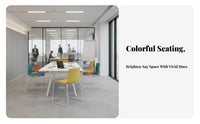 Colorful Choices Stackable Armless Chair Space-Saving Molded Plastic Shell Chair Modern Design Seating Furniture Minimalist design for Office Workers, Restaurant Owners, Training Room, Cafe, Study, Kitchen