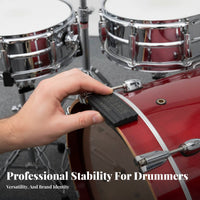 2 Pieces Drum Anti-Slip Pad Prevents Movement Bass Drum Anchor Musical Instrument Accessory Lightweight & Portable Long-Lasting