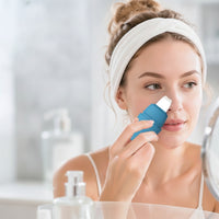 Double-Sided Blackhead Scraper with Cover Easy to Clean Blackhead Scraper Soft Pore Cleaning Tool Handheld for Daily Skin Maintenance Routine, Travel
