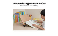 Foldable Adjustable perusing Easel Ergonomic Design Adjustable Book Easel Space Saving Laptop Riser Multi-Functional for Children, Students, Office Workers, School, Library, Home, Kitchen