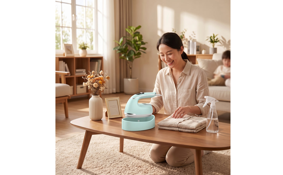 Handheld Garment Steamer Electric Textile Steamer Compact Appliance Freestanding for Students, Dorm Rooms