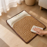 Pet Cooling Mat Rattan Weave Summer Bed for Cats and Dogs