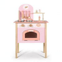 Wooden Play Kitchen Child Centered Pretend Play Kitchen Pretend Cooking Playset for Playroom, Preschool