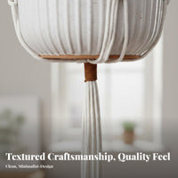 Handmade Hanging Planter Basket Decorative Macrame Plant Hanger Space Saving Beaded Flower Pot Hanger Vintage-Inspired for Home Decorators, Indoor, Living Room, Balcony, Patio