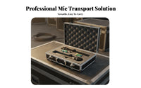 Aluminum Audio Device Travel Case Portable Wireless Audio Device Carrying Case Aluminum Briefcase Shock Absorbing for Stage