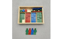 Wooden Math Toy with Tray Educational Hands-on Math Set Hands-on Counting Number Pieces for Young Children, Playroom