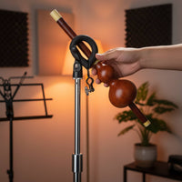 Padded Protection Music Stand Guitar Hook Drill-No-Drill Clamp-on Instrument Holder Gravity Self-Locking Violin Holder Clamp for Musicians, Guitarists, Violinists, Practice Room, Studio, Stage