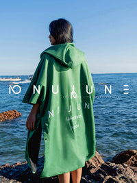 NuJune保暖游泳斗篷速干吸水毛巾衣户外运动防风加厚外套温泉浴袍