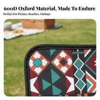 Waterproof Foldable Ground Cover Portable Convertible Tote Mat Moisture-Proof Picnic Blanket Easy to Carry for Families, Parents, Couples, Picnics, Beach, Camping, Travel