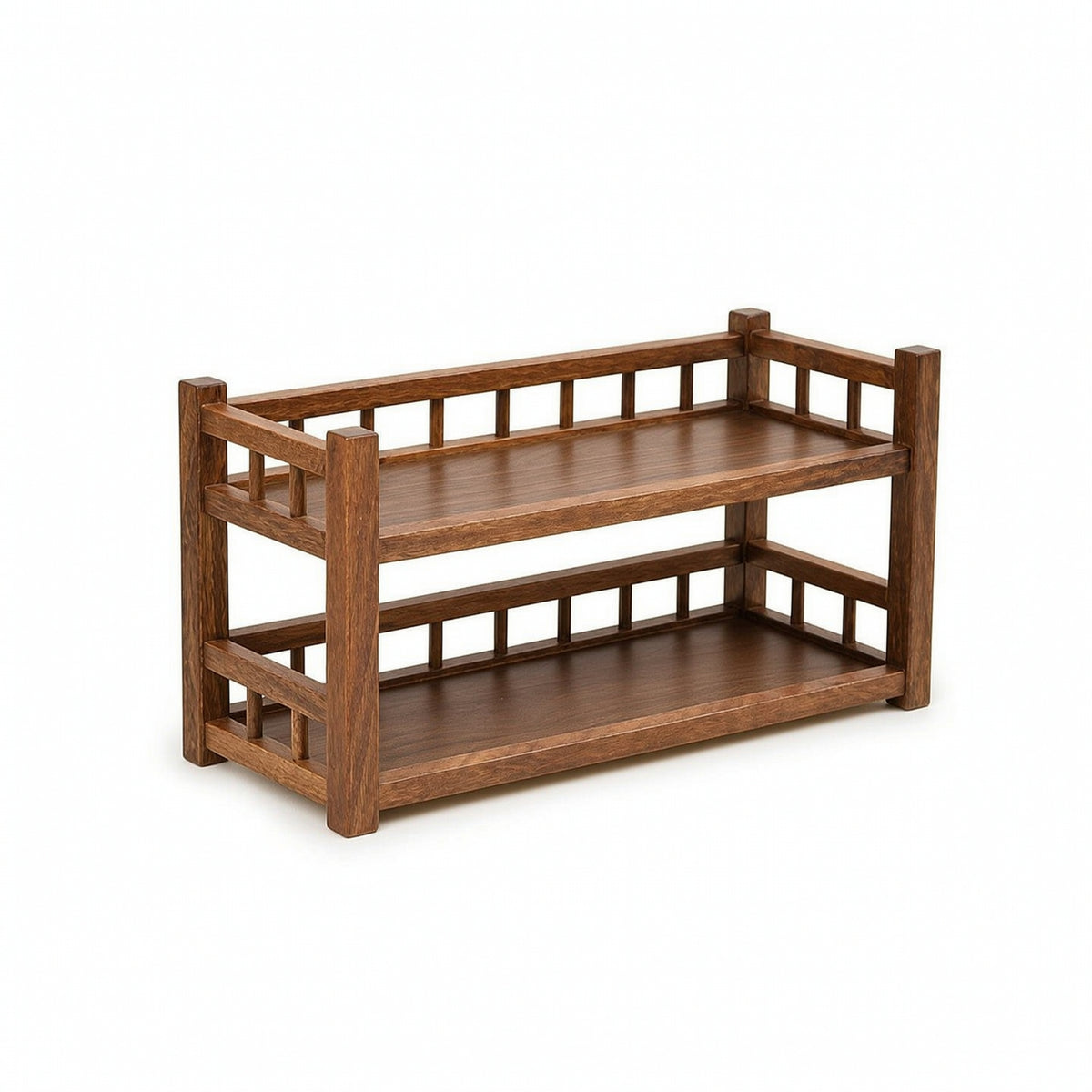 Desktop Storage Organizer Space-Saving Desktop Shelf with Two Tiers Sturdy