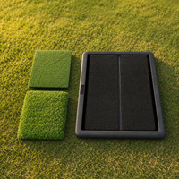 Golf mat with swing path display, non-slip rubber base, golf practice mat for garden & home, golf simulator mat for technique practice