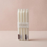 4 Pieces Flat Top White Pillar Candle Visible Wick Slim Pillar Candle 25.7 Cm Long