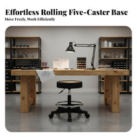 Adjustable Rolling Stool Optional Spine Support Assistance Adjustable Round Rotating Stool High Weight Capacity Easy to Assemble