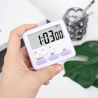 1 Piece Timer Alarm Clock Countdown Stopwatch Electronic Time Management Tool Silent Mode Stick-on Digital Suitable for Study Library Office Home