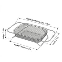 Kitchen Sink Strainer and Extendable Draining Basket, Stainless Steel Mesh Vegetable Colander and Fruit Strainer, Space Saving Kitchen Sizes
