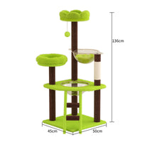 Multi-Level Feline Climbing Frame Compact Feline Condo Climbing Structure Soft Pet Furniture Transparent for Cats