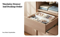 3 Pieces Compartmentalized Compartment Organizer Set Customizable Compartments Household Storage Space-Saving Design Desktop Container adaptable for Office Workers, Makeup lovers, Drawer, Bedroom, Closet, Vanity