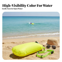 Easy Inflation Valve Swimming Tow Buoyancy Device with Storage Double Function Inflatable Waterproof Storage Bag Provides Buoyancy