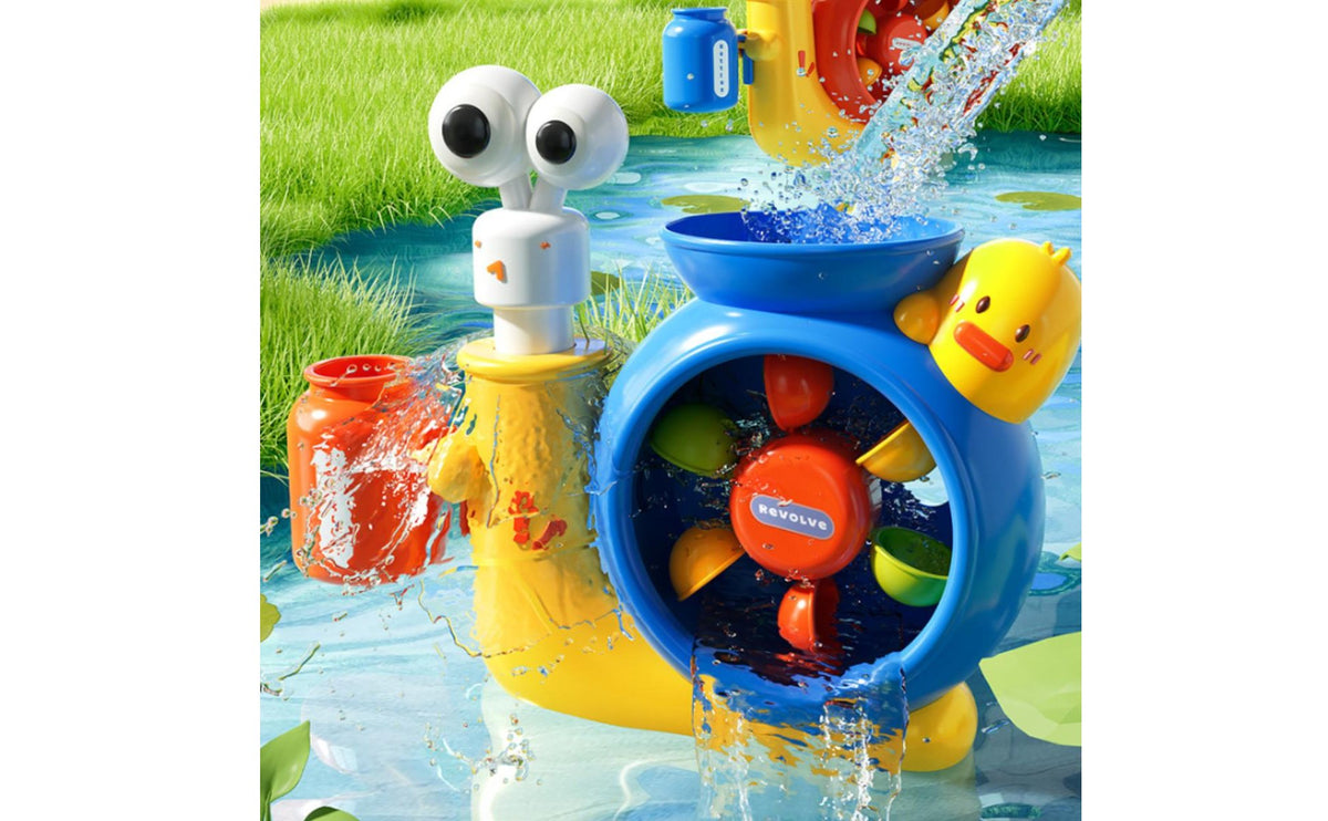 Colorful Snail Water Wheel Toy Rotating Bath Toy for Bathroom