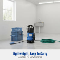 Submersible Liquid Pump, Automatic Float Control, Durable Plastic, 220V, Home, Boat Drainage