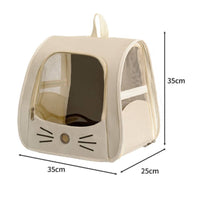 Soft-Sided Pet Carrier Backpack with Window Ventilated Cat Backpack with Mesh Breathable Covered Pet Bag Handsliberated for Cats, Small Dogs, Vet Visits, Outings