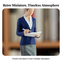 1:64 Scale Human Figure Collectible 1:64 Scale People Figurine Nostalgic Design Miniature Person Highly Detailed for Collectors