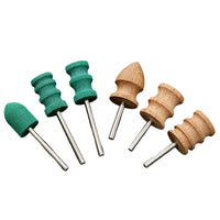 6 Pieces Leather Edge Burnishing Bits 400 Grit Wood Burnishing Wheel Easy to Use Craft Tool for DIY Makers