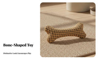 Soft Bone Toy Chew-Resistant Squeaky Chew Toy Interactive Play for Small Dogs