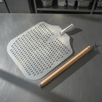 Easy to Clean Aluminum Pizza Peel Space-Saving Pizza Peel with Detachable Handle Lightweight Bakeware Smooth for Home Bakers, Baking