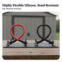 Tin-Plated Terminals Silicone Battery Cable Heavy Duty Tinned Copper Loop Terminal Cable Retardant High Current Connection Wire for Automotive Mechanics, Electricians, DIY Enthusiasts, Golf Cart, Truck, Marine