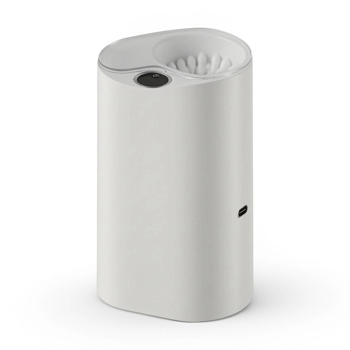 Touchless Cotton Swab Dispenser USB-C Vanity Organizer Hygienic