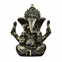 Pooja Item Ganesha Statue Symbol of Wealth and Prosperity Sandstone Finish Ganesha Idol Diwali Decor for Spiritual Seekers, Hindu Devotees