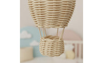 Handmade Woven Hot Air Balloon Ornament Boho Aesthetic Rattan Hot Air Balloon Photography Prop House Decoration for Babies