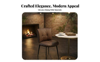 Curved rear Armchair High rearrest Living Room Seating Upholstered Soft Padding for Design aficionados, Showroom, Cafe, Bedroom