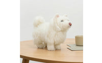 Samoyed Stuffed Toy Lifelike Samoyed Stuffed Animal Stuffed Dog Cuddly Dog Stuffed Animal Huggable for Collectors, Photography