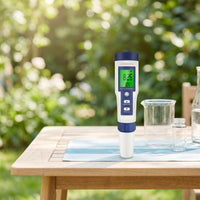 Waterproof Digital Water Tester Multifunction Water Testing Pen Handheld pH Pen Portable for Aquariums, Hydroponics