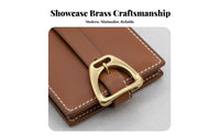 Brass Foot Loop Buckle Polished Finish Equestrian Strap Adjuster Saddle Harness D-Loop Sturdy Duty Leathercraft Hardware