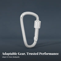 High-Strength Gourd-Shaped Carabiner Long-Lasting Coil Gate Carabiner Lightweight Outdoor Hardware Heavy-Duty for Hikers, Outdoor Enthusiasts, Backpackers, Camping, Hiking, Backpacking, Suspended Bed Setup