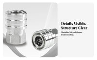 Female Thread Stainless Steel Connector Cylindrical Stainless Steel Pressure Washer Adapter