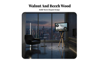 Solid Wood Construction Art Master Speaker Stand Non-Slip Feet Speaker Floor Stand Strong Load-Bearing Audio Accessory Smoothly Polished for Audiophiles, Home Decor Enthusiasts