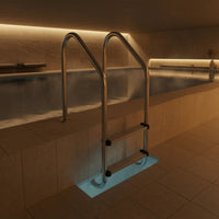 Stainless Steel Pool Ladder Long-Lasting 2-Step Pool Ladder Entry System Sturdy Stable for Thermal Pool