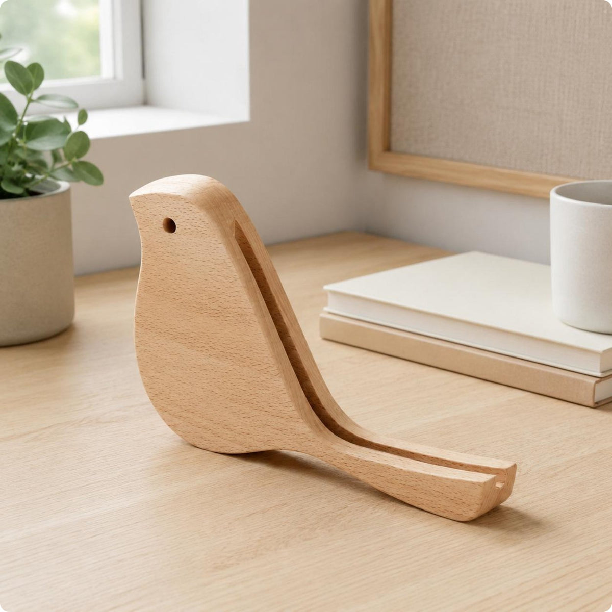 Wood Postcard Holder Creative Shape Home Decor Elegant for Office