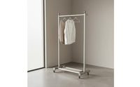Movable Single Rod Clothing Rack Heavy Duty Freestanding Clothes Stand Stable Design Household Storage Rust-Proof for Entryway