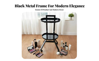Foldable Design Rolling Salon Trolley Multi-Functional Mobile Hairdressing Trolley Easy to Clean for Barbers, Spa, Tattoo Parlor, Art Studio